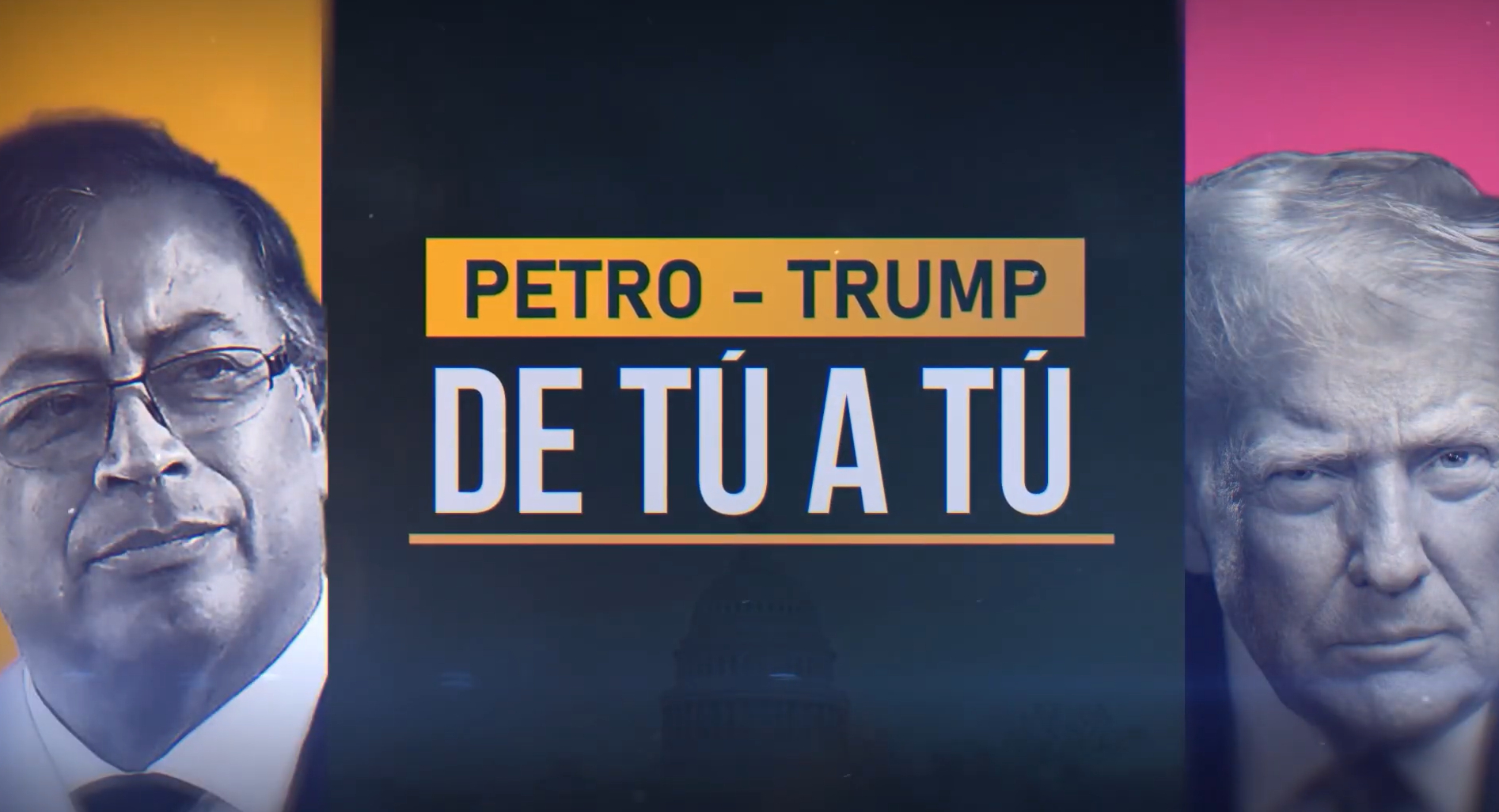 Gráfica de noticiero Petro - Trump